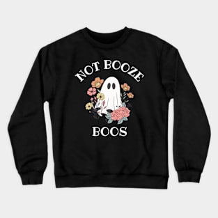 Vintage Not Booze Boos, Funny Halloween Cute Retro Crewneck Sweatshirt